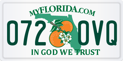 FL license plate 0720VQ