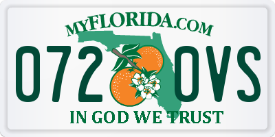 FL license plate 0720VS