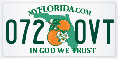 FL license plate 0720VT