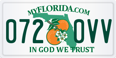 FL license plate 0720VV