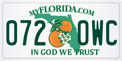 FL license plate 0720WC
