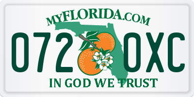 FL license plate 0720XC