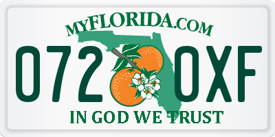 FL license plate 0720XF