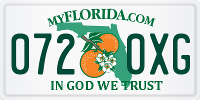 FL license plate 0720XG