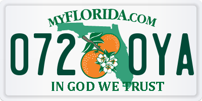 FL license plate 0720YA