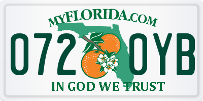 FL license plate 0720YB