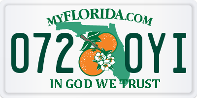 FL license plate 0720YI