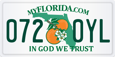 FL license plate 0720YL