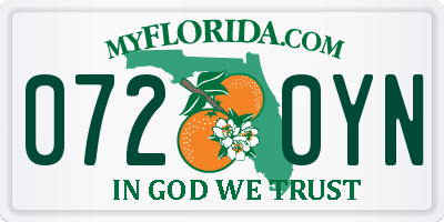 FL license plate 0720YN