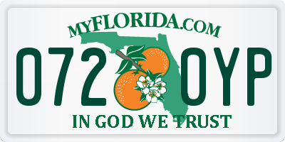 FL license plate 0720YP