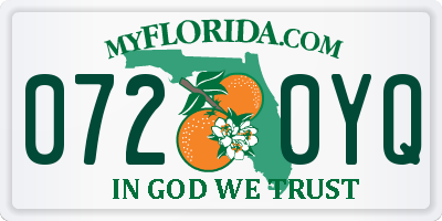 FL license plate 0720YQ
