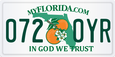 FL license plate 0720YR