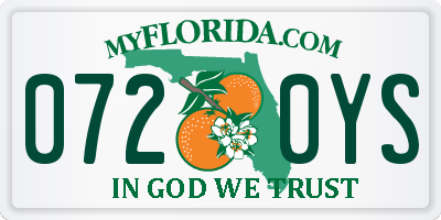 FL license plate 0720YS