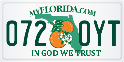 FL license plate 0720YT