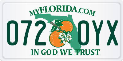 FL license plate 0720YX