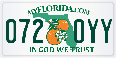 FL license plate 0720YY
