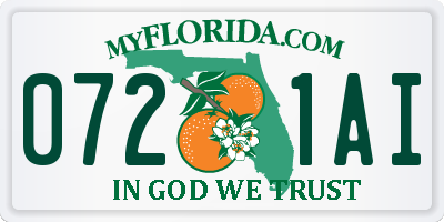 FL license plate 0721AI