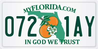 FL license plate 0721AY