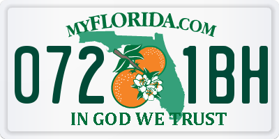 FL license plate 0721BH