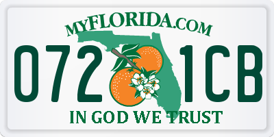 FL license plate 0721CB