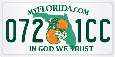 FL license plate 0721CC