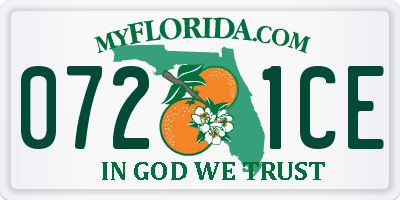 FL license plate 0721CE