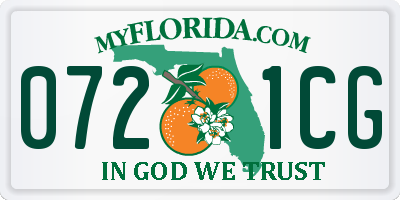 FL license plate 0721CG