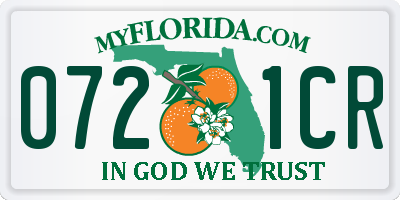 FL license plate 0721CR