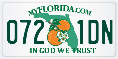 FL license plate 0721DN