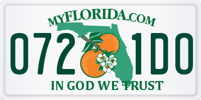FL license plate 0721DO