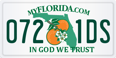 FL license plate 0721DS