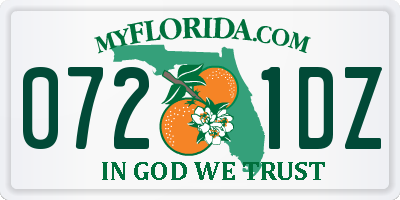 FL license plate 0721DZ