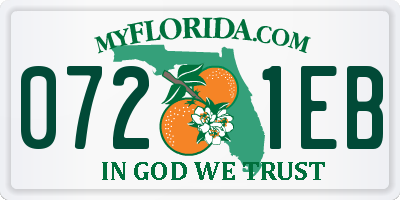 FL license plate 0721EB