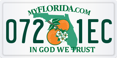 FL license plate 0721EC
