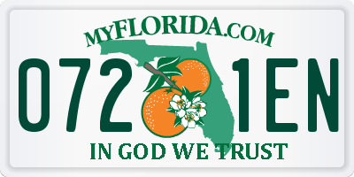 FL license plate 0721EN