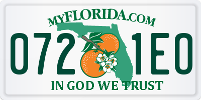 FL license plate 0721EO