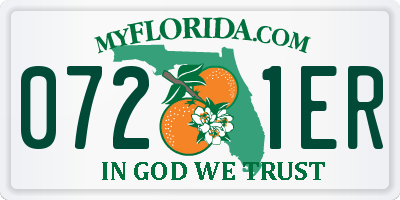 FL license plate 0721ER