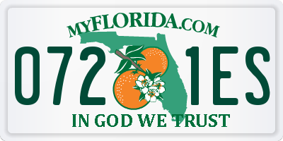FL license plate 0721ES