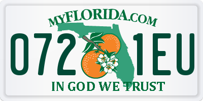 FL license plate 0721EU