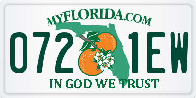 FL license plate 0721EW