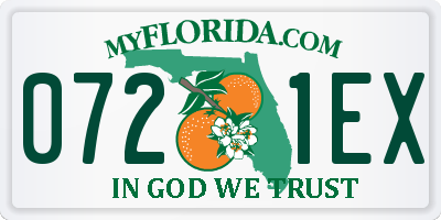 FL license plate 0721EX