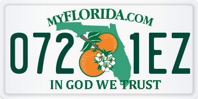 FL license plate 0721EZ