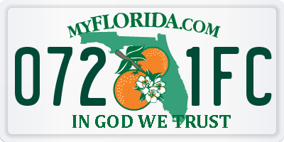 FL license plate 0721FC