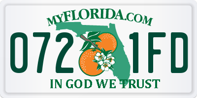 FL license plate 0721FD