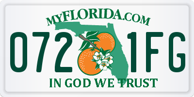 FL license plate 0721FG