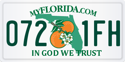 FL license plate 0721FH