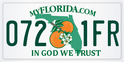 FL license plate 0721FR