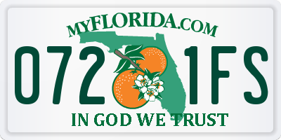 FL license plate 0721FS