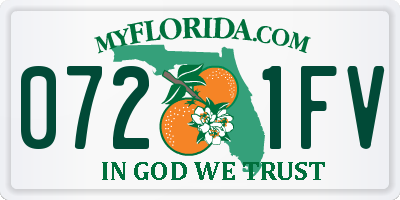 FL license plate 0721FV