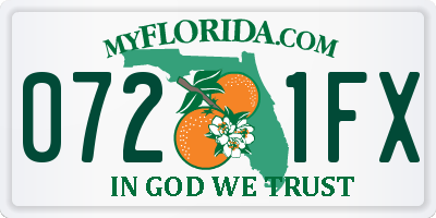 FL license plate 0721FX